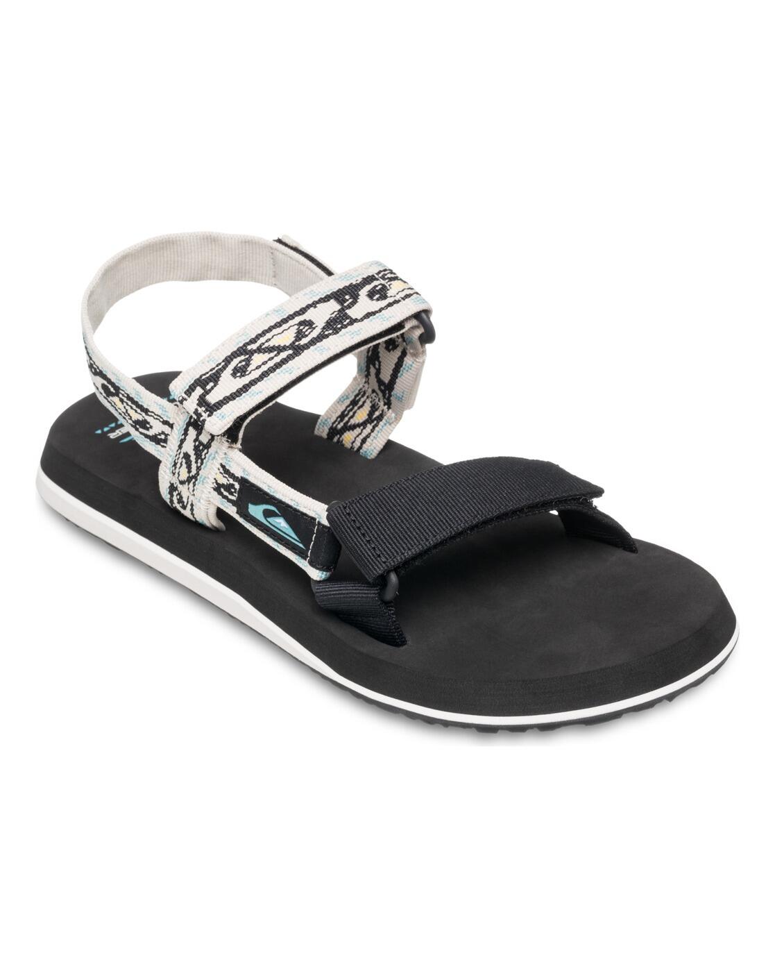 Quiksilver Monkey Caged Flip Flops-Black/White 1/4
