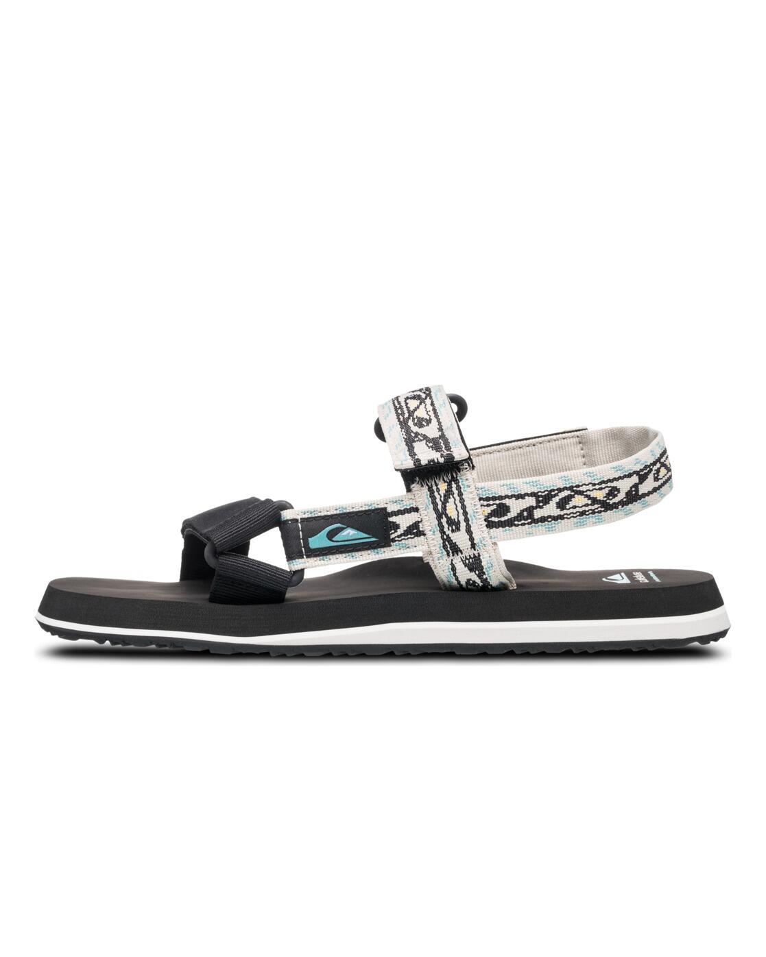 Quiksilver Monkey Caged Flip Flops-Black/White 2/4