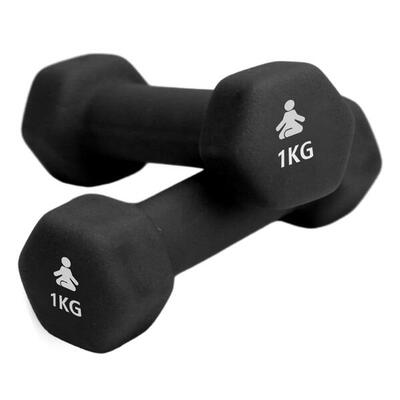 Coppia di manubri da 0.5 kg ciascuno rivestiti in neoprene con testa esagonale