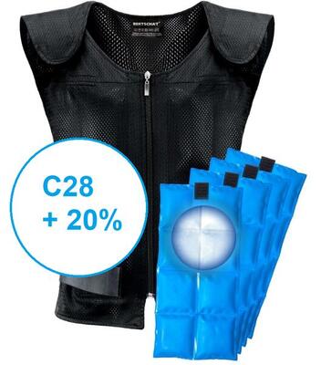 Koelvest met koelelementen pro phase change material (pcm) c28 pro