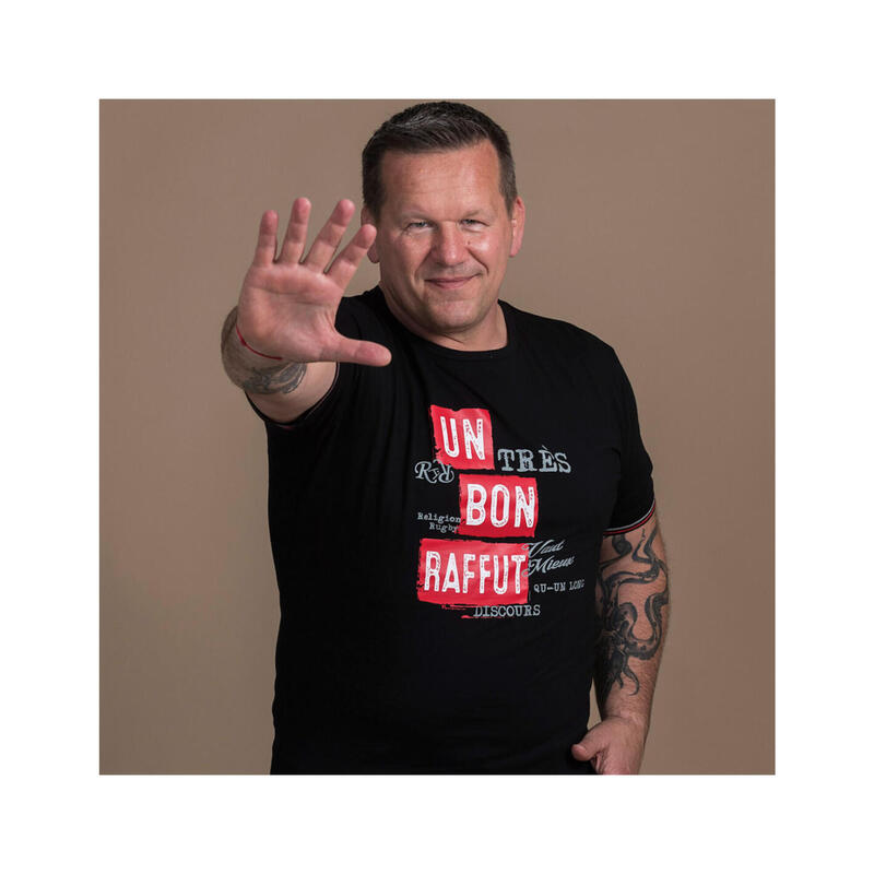 T-shirt manches courtes de rugby homme Un Bon Raffût by Christian Califano