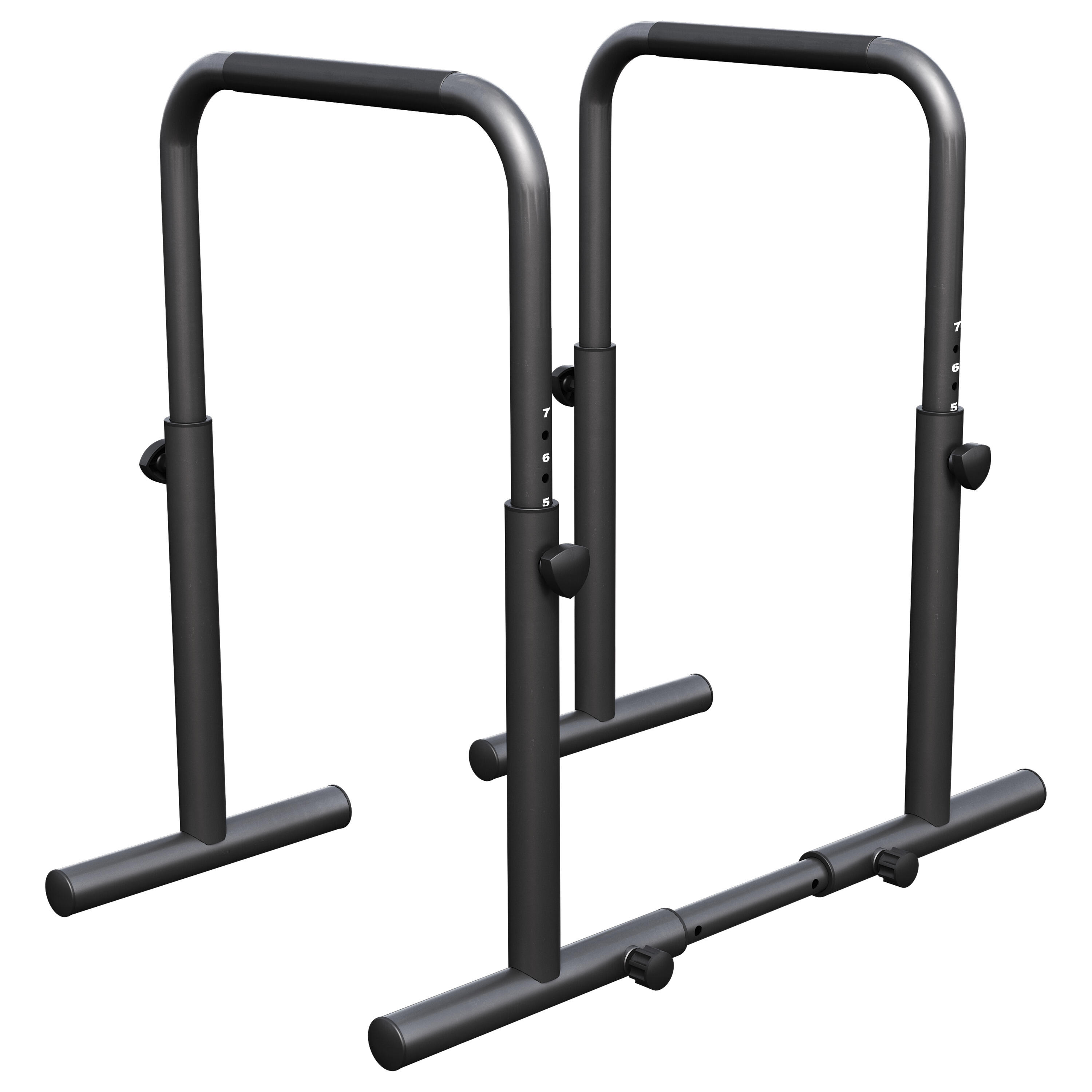 GORILLA SPORTS Dip Barren - Verstellbar Parallettes, Dip Station, Fitness Push Up Stangen