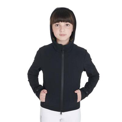 Equestro kids softshell jas zwart