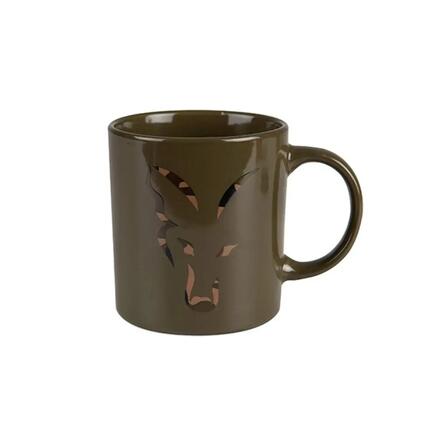 Keramiktasse mit Fuchskopf, Schwarz und Camouflage