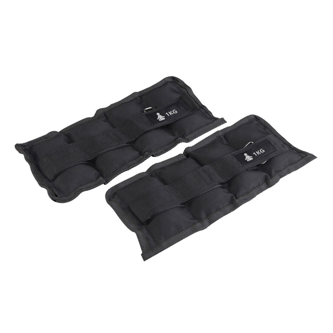 Coppia cavigliere polsiere regolabili - chiusura a strappo. 2 pezzi: 1 kg + 1 kg 1/5