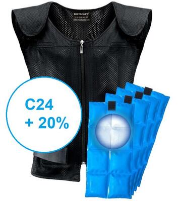 Koelvest met koelelementen pro phase change material (pcm) c24