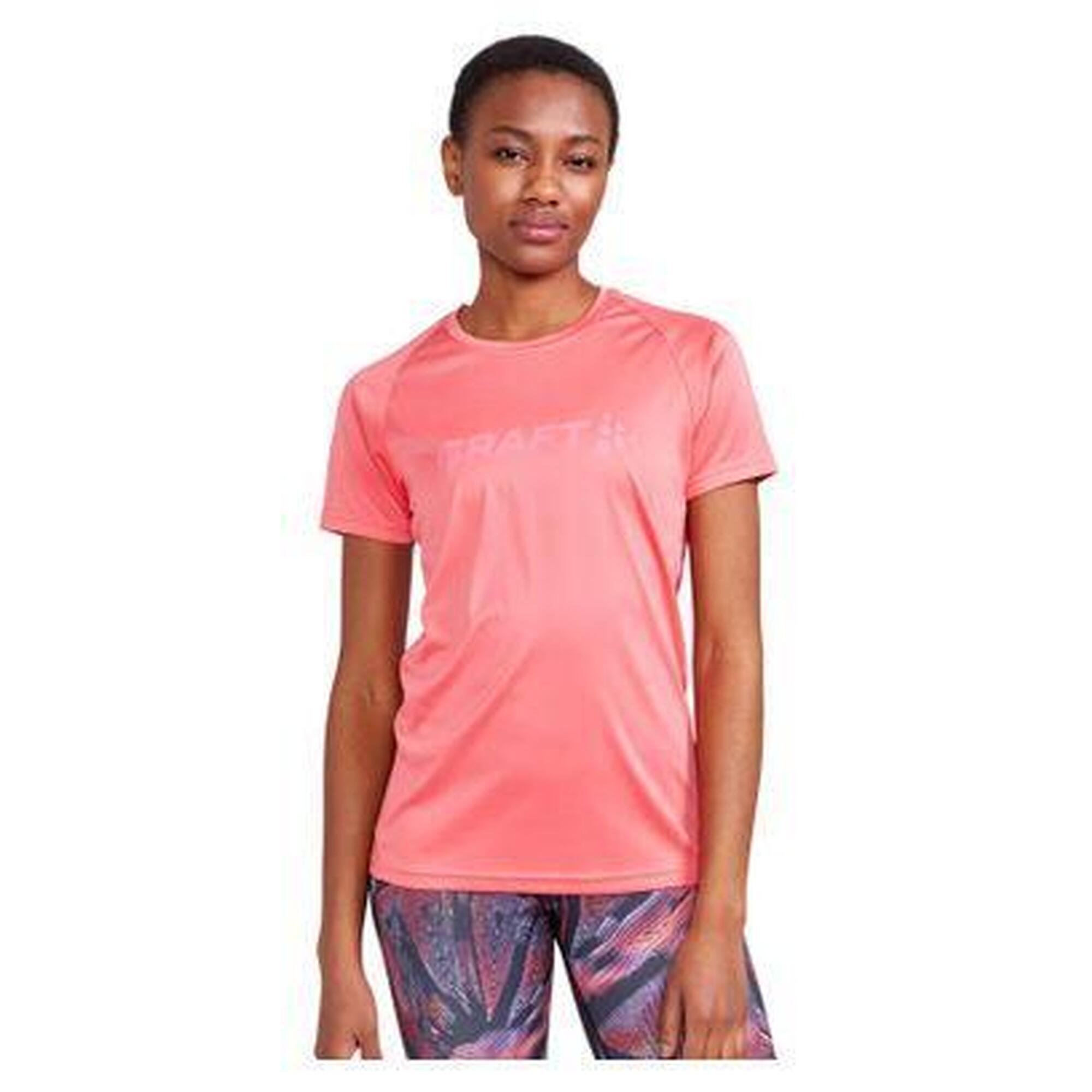 Craft - Maillot Manches Courtes Craft Core Essence Logo Rose Femme - Maillot Manches Courtes - Rose - S - Decathlon