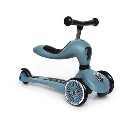 Trottinette 2-en-1 avec siège & 3 roues - Highwaykick 1 Acier 2/5