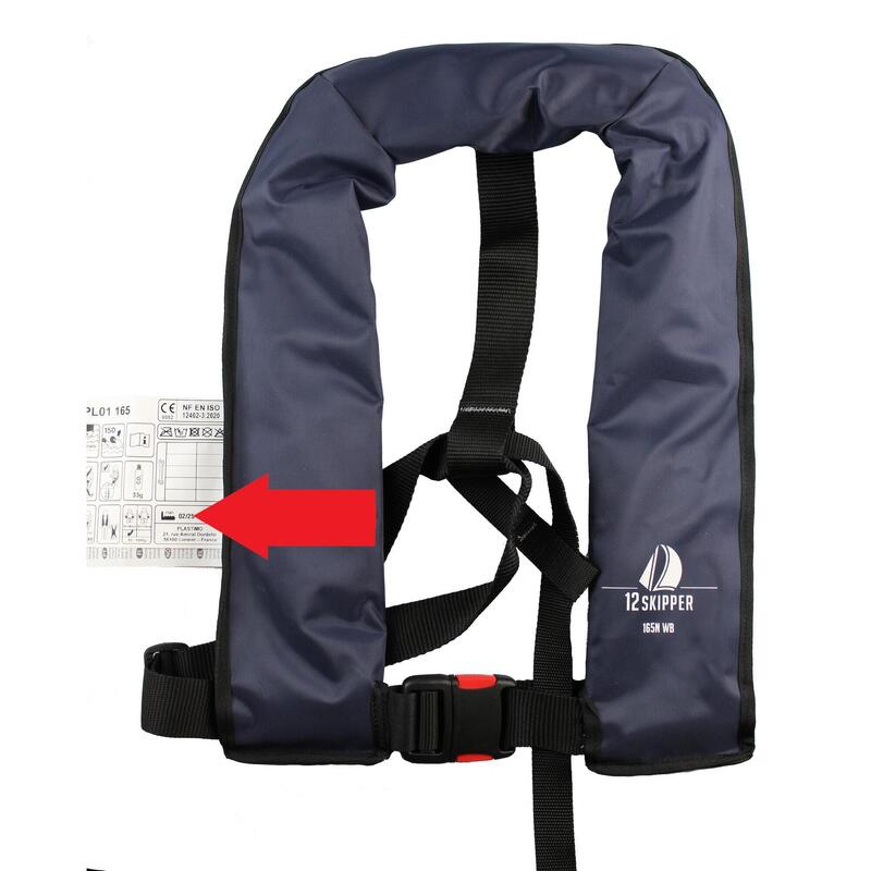 gilet de sauvetage automatique 165N ISO - bleu marine