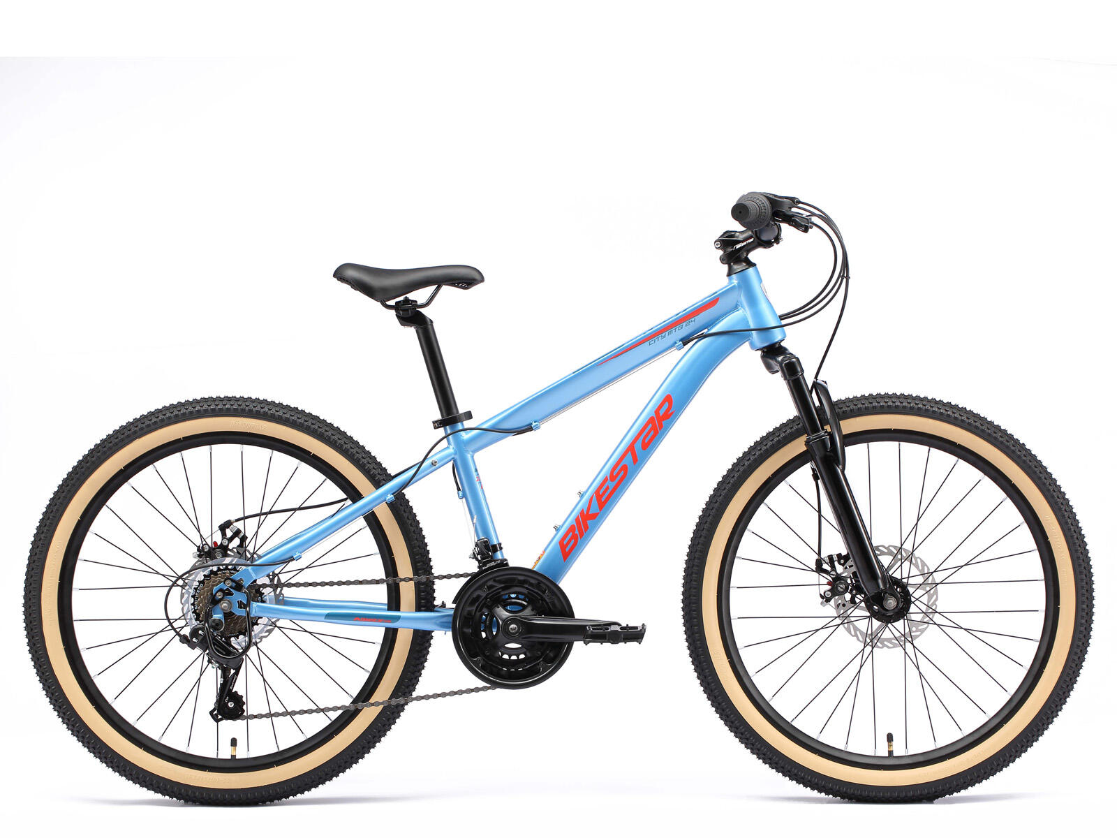 BIKESTAR Bikestar MTB staal 21speed 24inch blauw