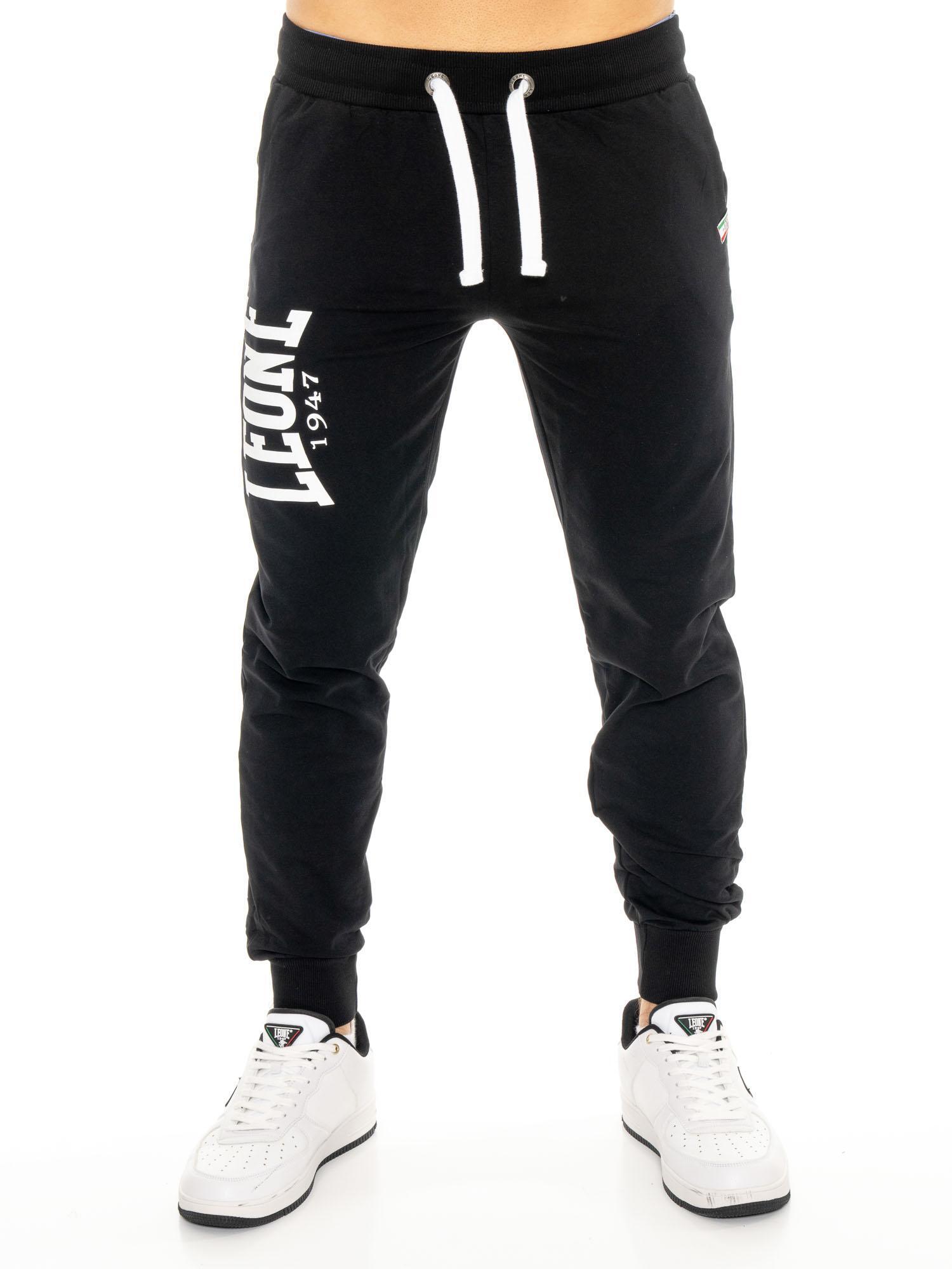 LEONE 1947 APPAREL Calça de moletom masculina com grande logotipo Leone Basic