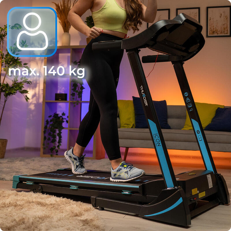 Bieżnia elektryczna do biegania składana Thunder ICON-BLUE 17 km/h