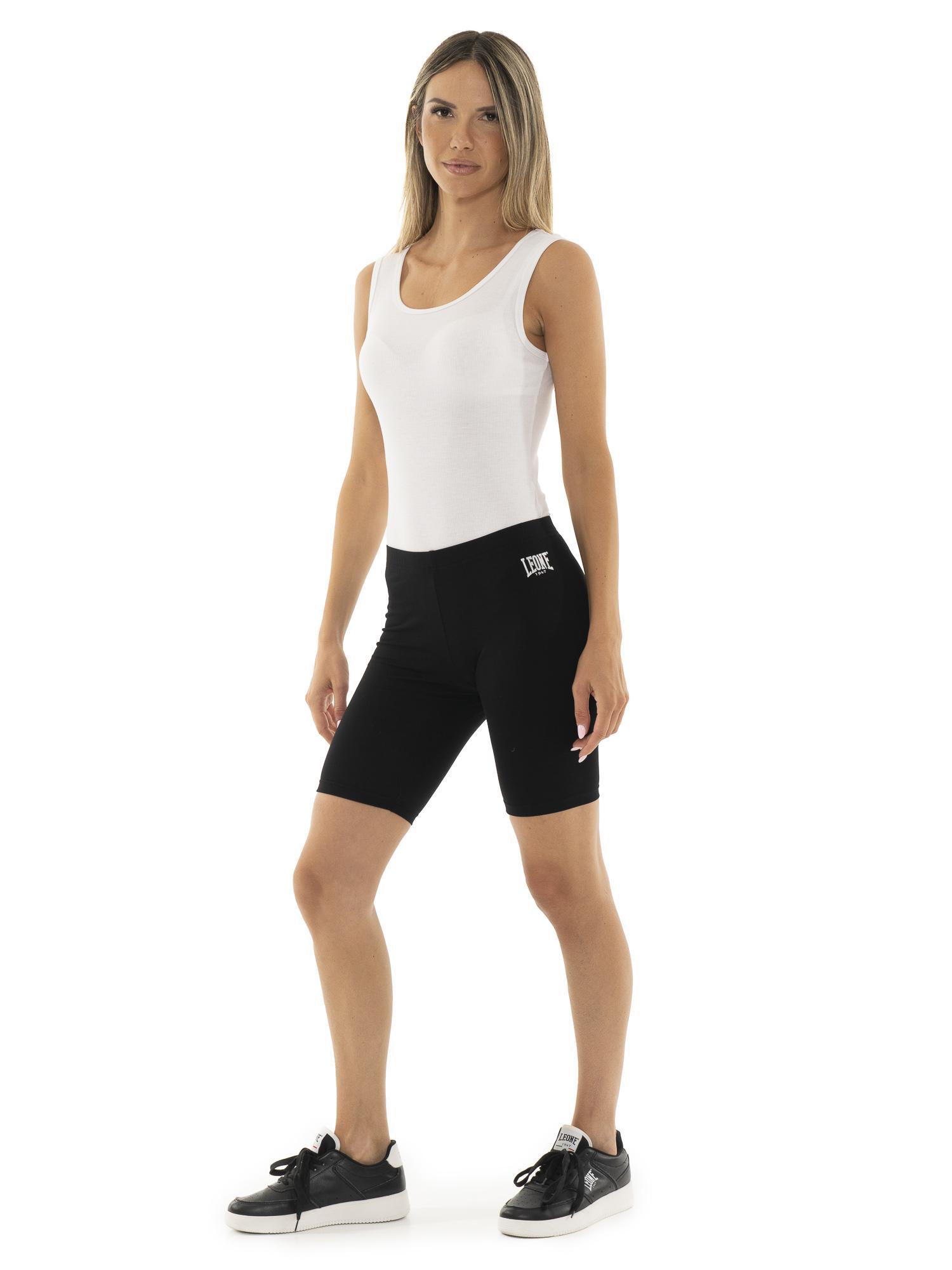 Pantaloncini leggings ciclista in cotone elasticizzato Leone Basic 2/7