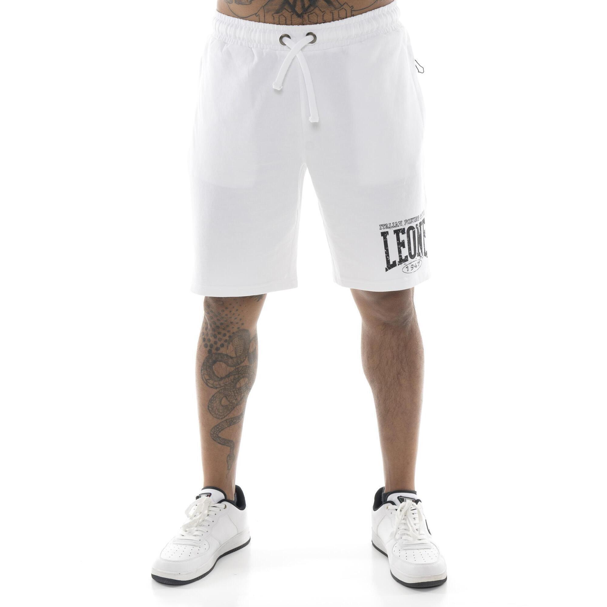 Leone 1947 Apparel - Short Homme Leone Boxing Legend En Coton Non Brossé - Shorty De Running - Blanc - Decathlon