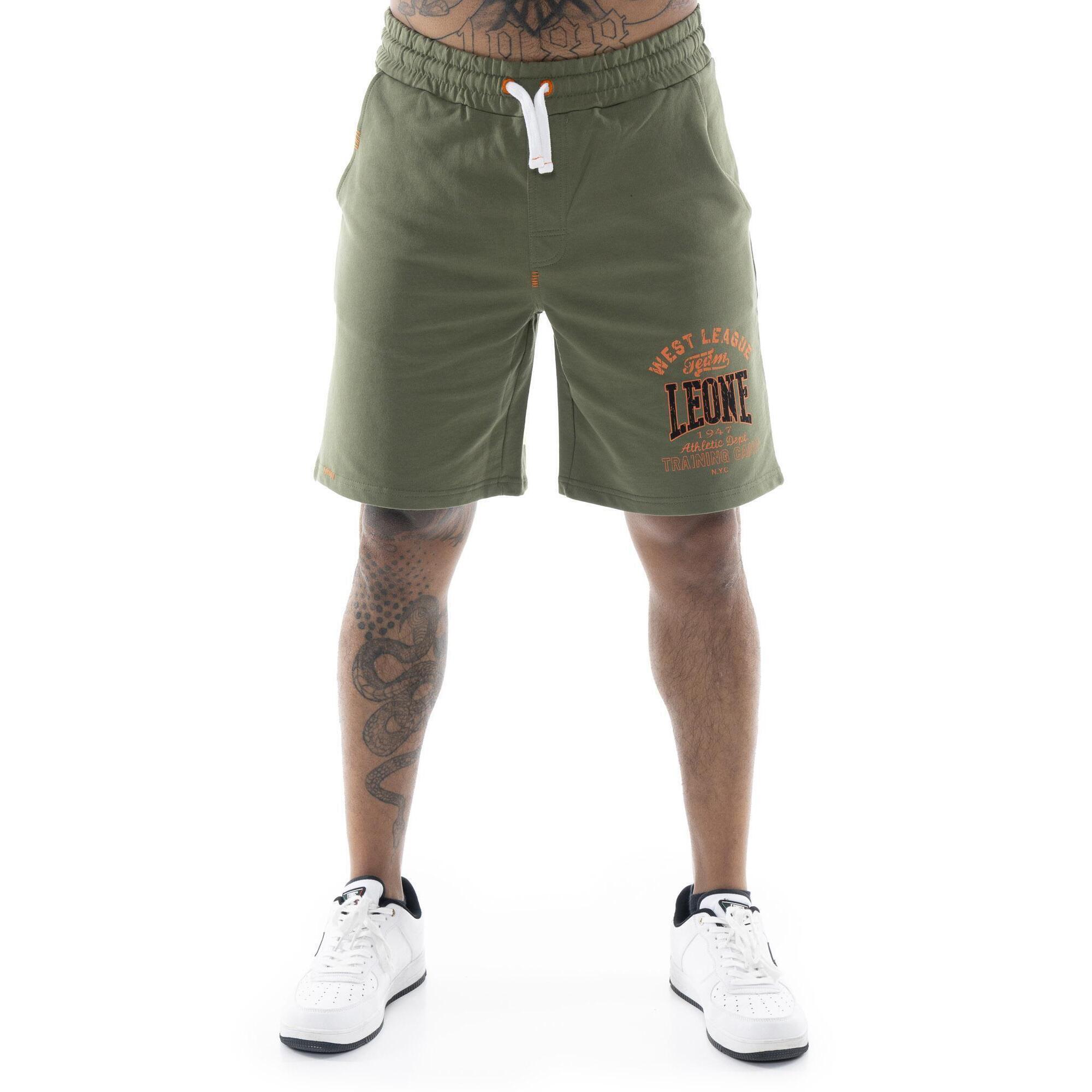 Leone 1947 Apparel - Short Homme En Coton Leone Military 1947 - Shorty De Running - Vert - Decathlon