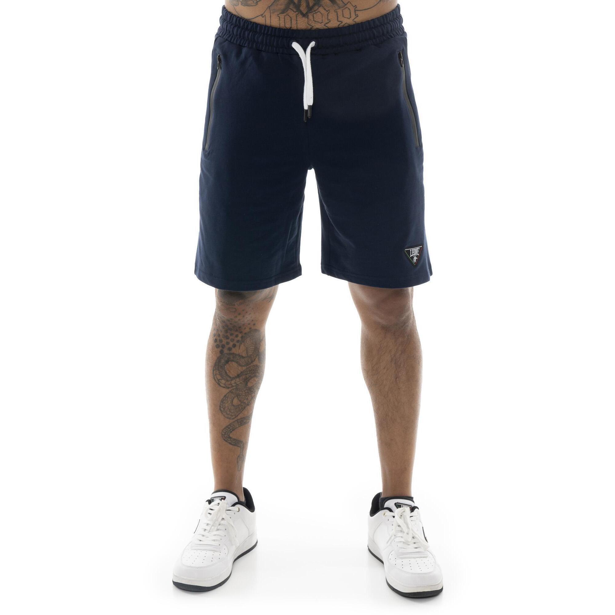 Leone 1947 Apparel - Short Homme Leone Patch En Coton Non Brossé - Shorty De Running - Bleu - Decathlon
