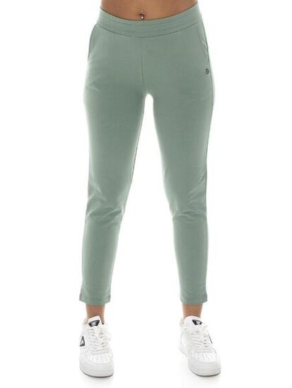 Pantaloni da donna in cotone non felpato dritti Leone Basic