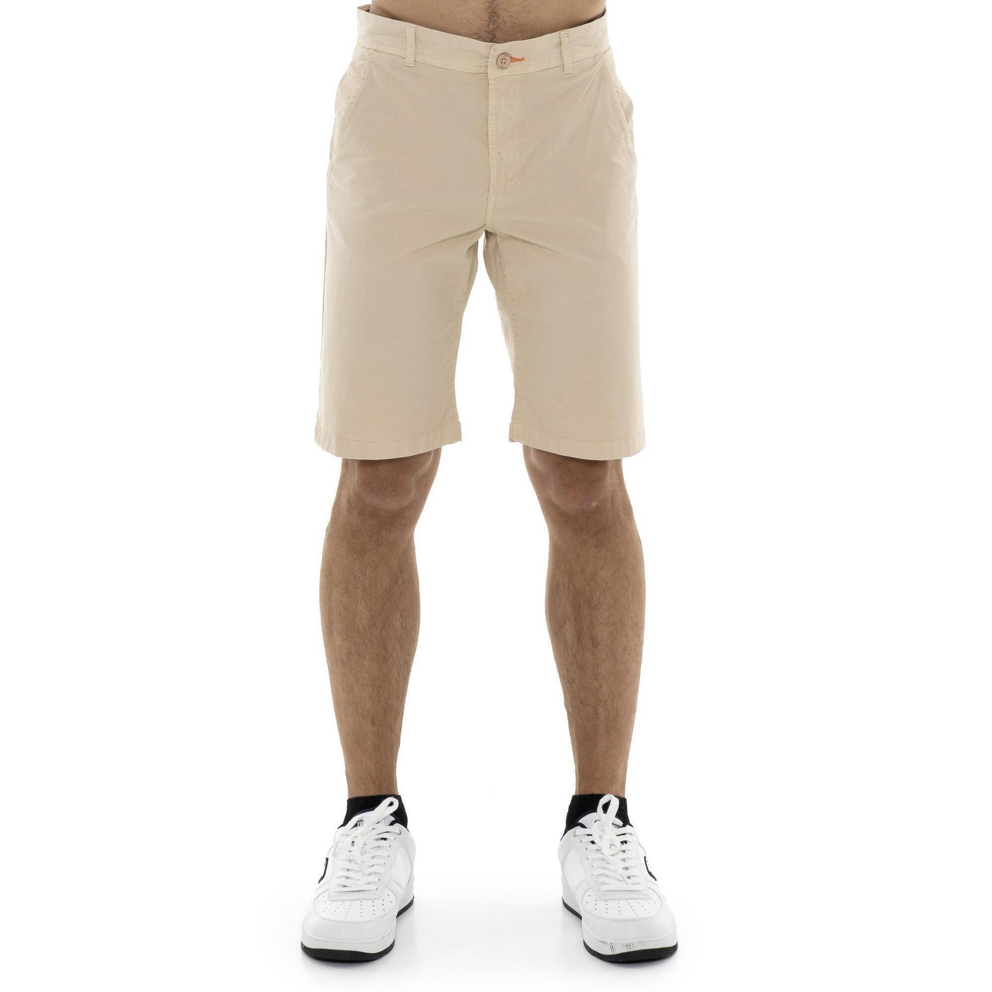 Leone 1947 Apparel - Bermuda Chino Homme Leone Easy En Sergé Stretch - Shorty De Running - Beige - Decathlon