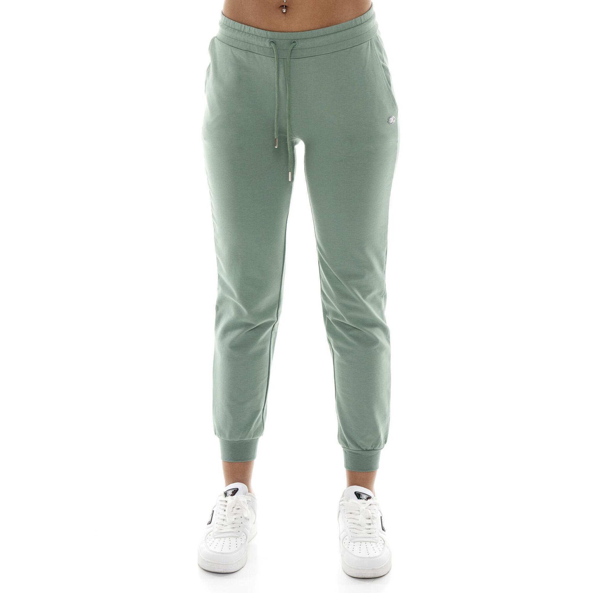 Leone 1947 Apparel - Pantalon Femme En Coton Non Polaire Avec Revers Leone Basic - Pantalons - Vert - Decathlon