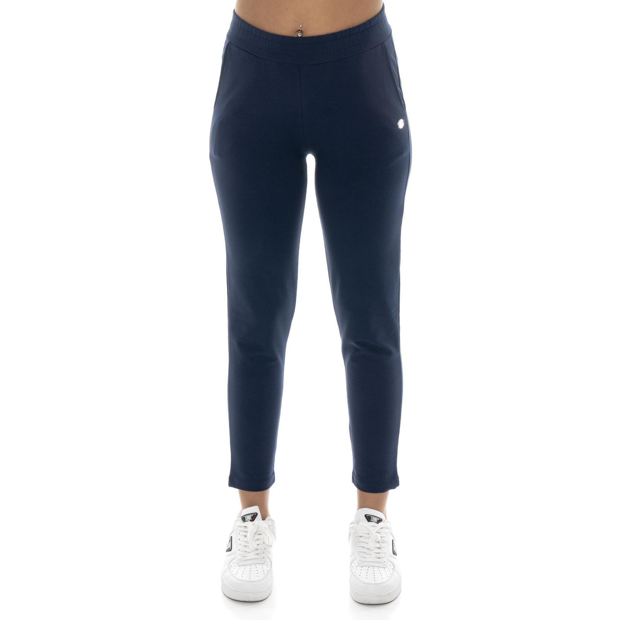 Leone 1947 Apparel - Pantalon Droit Femme Leone Basic En Coton Non Polaire - Pantalons - Bleu - Decathlon