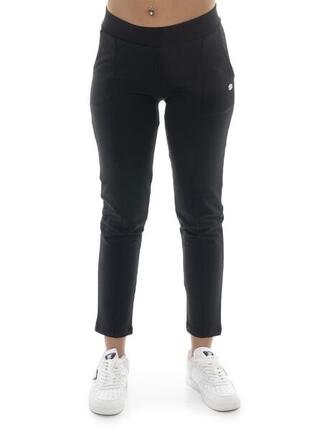 Pantalon femme en coton non polaire avec pli Leone Basic