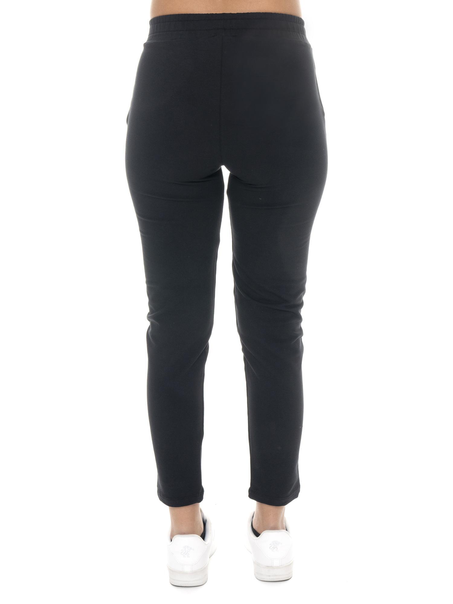 Pantaloni da donna in cotone non Felpeto con piega Leone Basic 5/7
