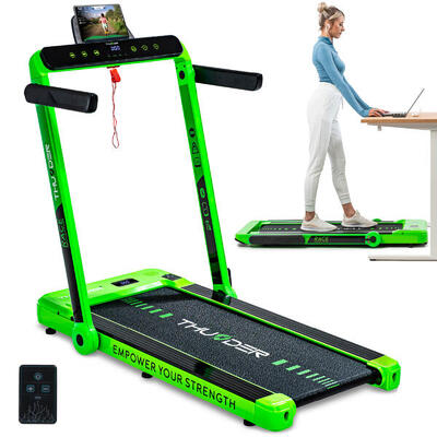 Loopband thunder race green 105x40.5cm 14km/h fitshow opklapbaar