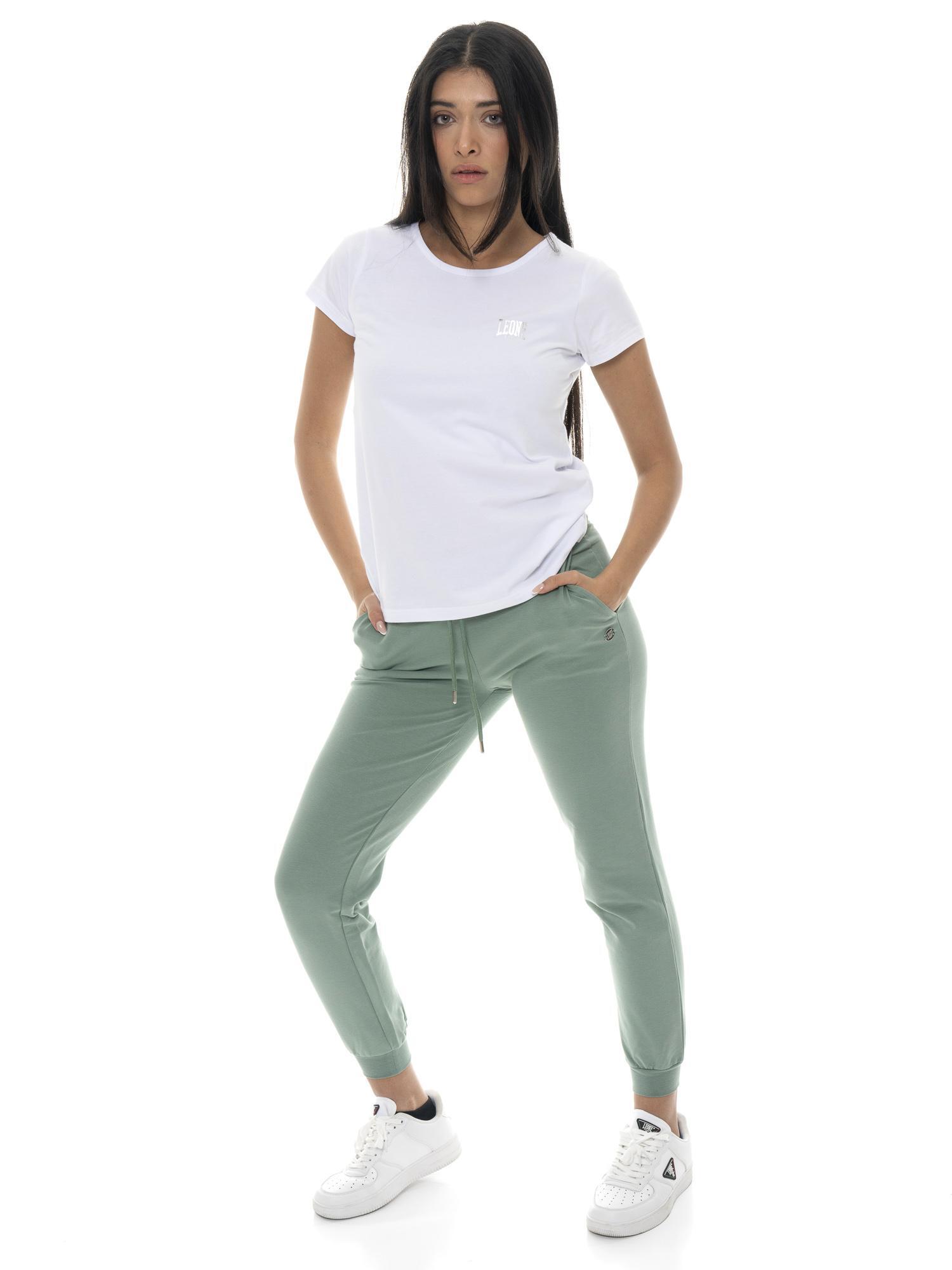 Dames non-fleece katoenen broek met Leone Basic manchetten 5/7