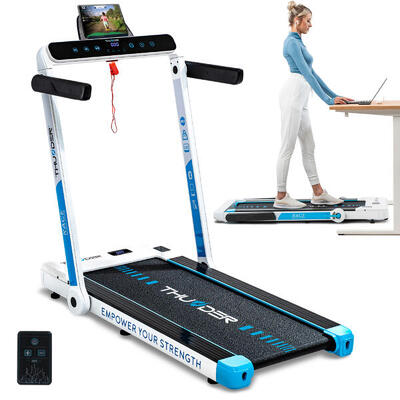 Loopband thunder race white 105x40.5cm 14km/h fitshow opklapbaar
