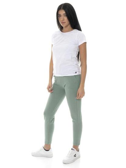 Pantalon droit femme Leone Basic en coton non polaire