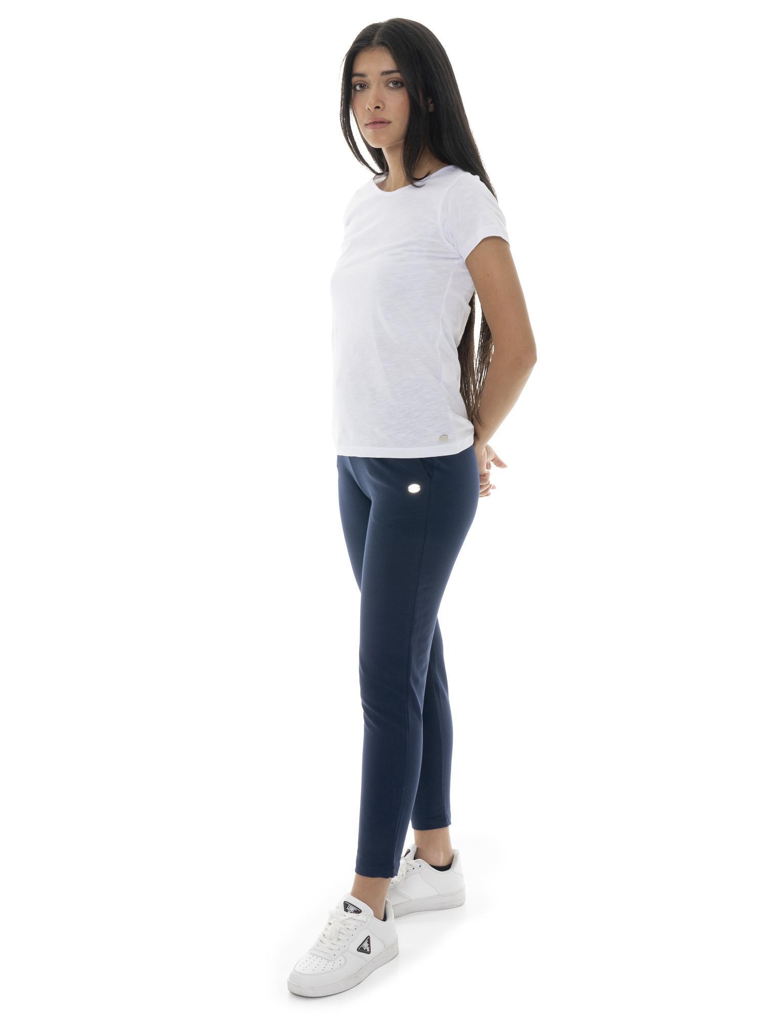 Leone Basic rechte non-fleece katoenen damesbroek 2/7