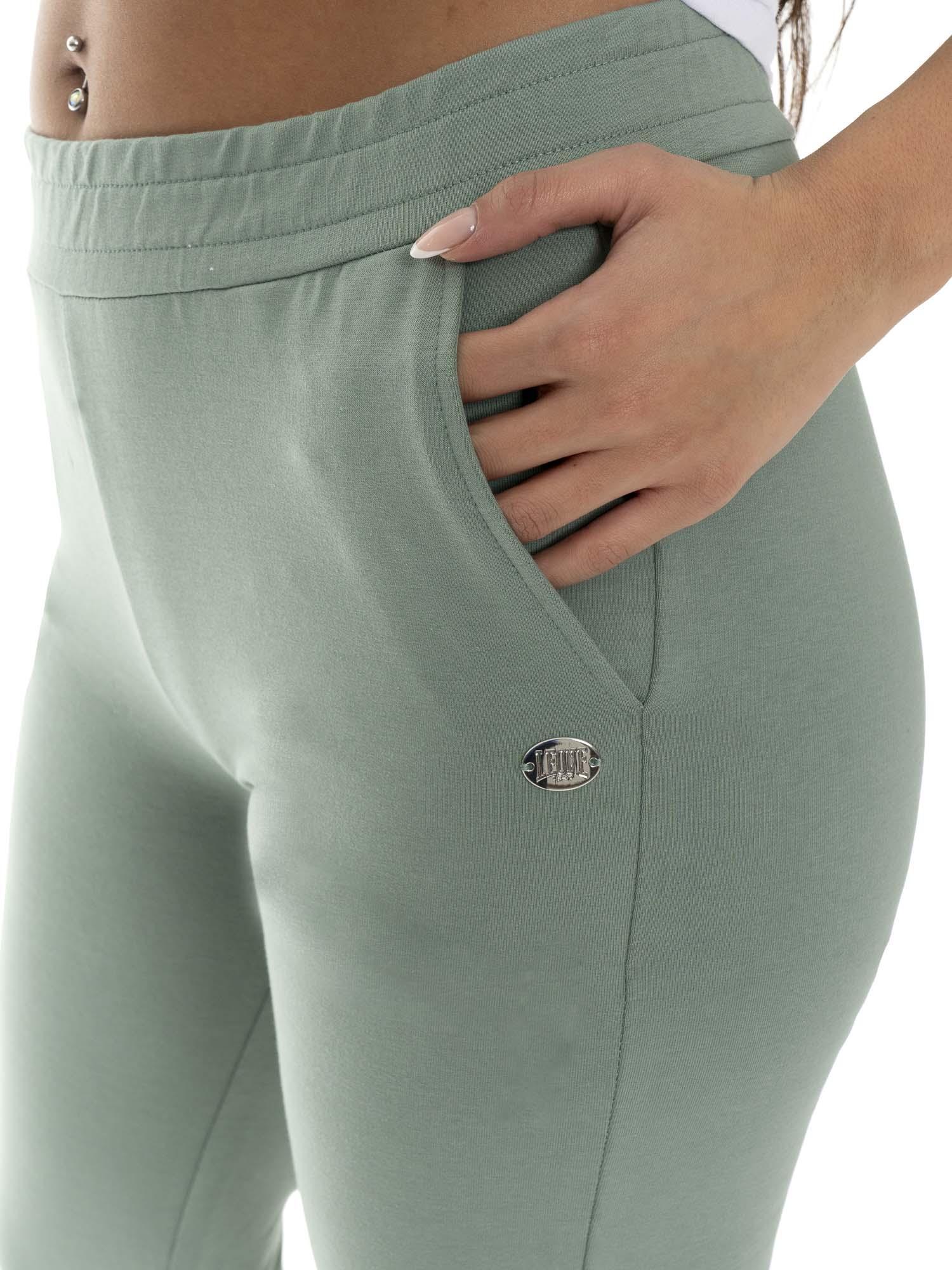 Leone Basic rechte non-fleece katoenen damesbroek 3/7