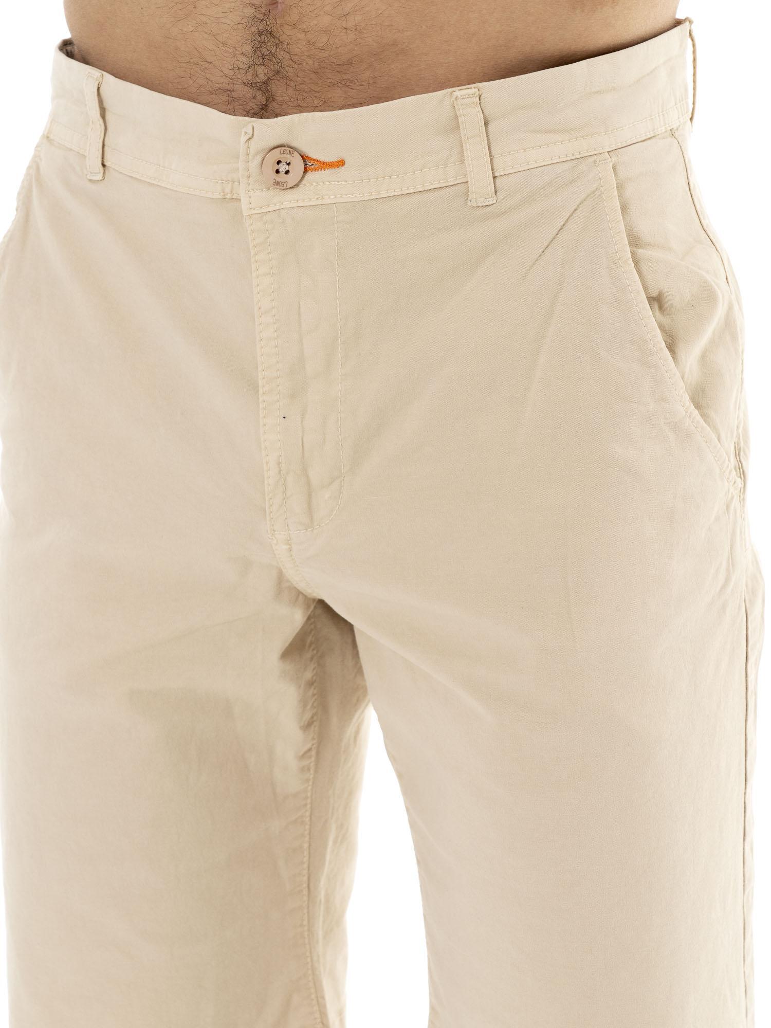 Bermudas chinas de hombre Leone Easy en sarga elástica 3/5
