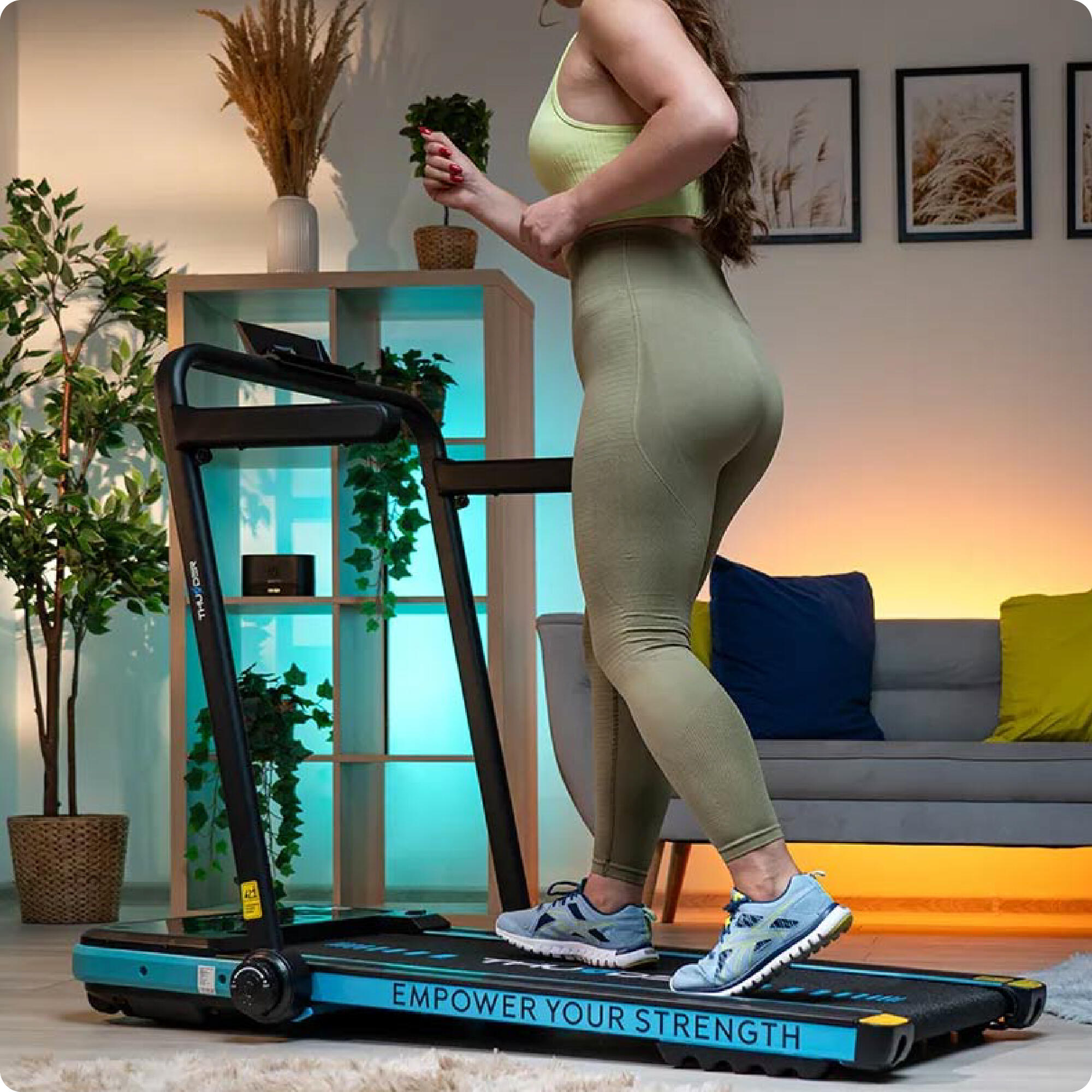 Cinta de correr Thunder IMPACT BLUE 106,5x40cm 12km/h FitShow plegable LCD 4/8