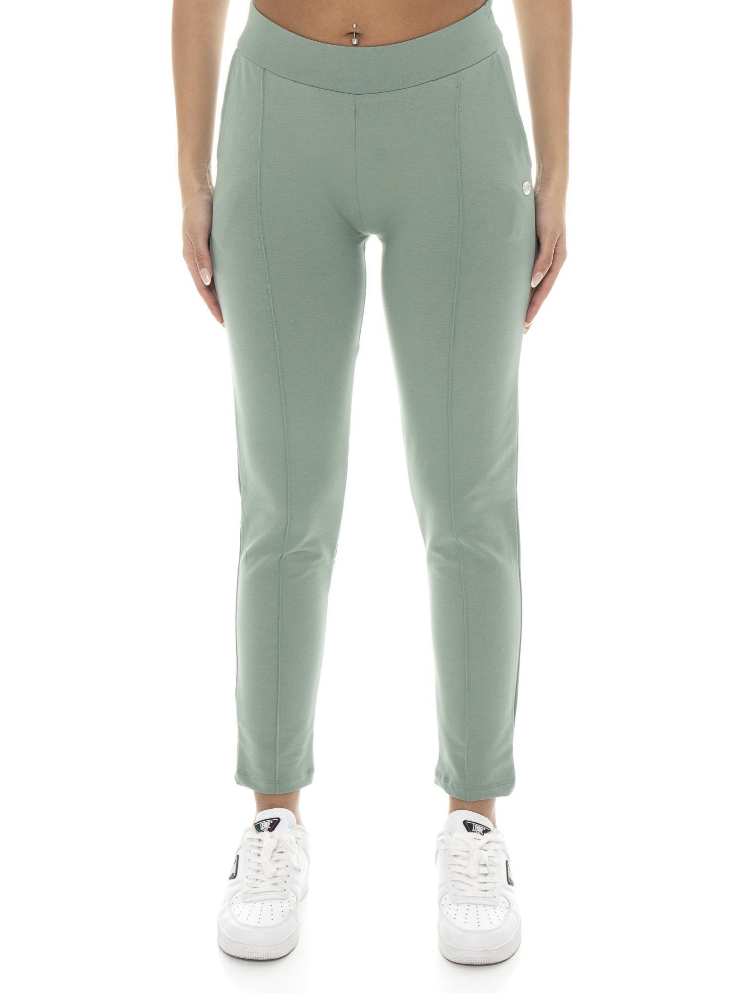 Pantaloni da donna in cotone non Felpeto con piega Leone Basic 7/7