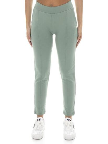 Pantaloni da donna in cotone non felpato con piega Leone Basic