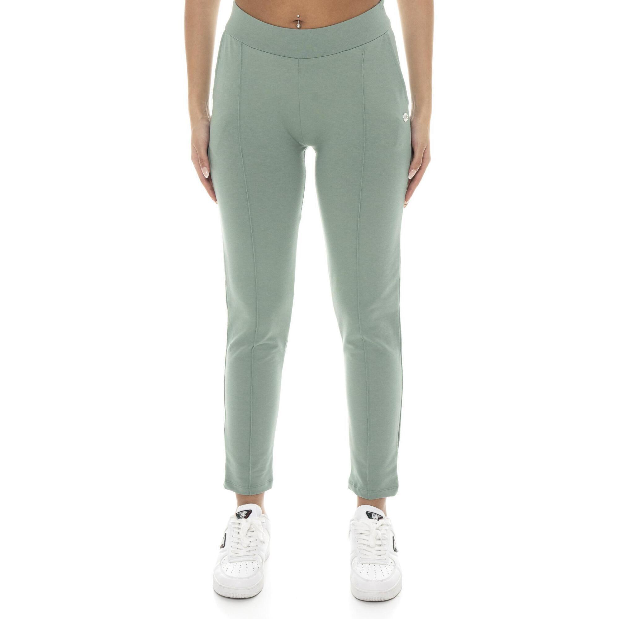 Leone 1947 Apparel - Pantalon Femme En Coton Non Polaire Avec Pli Leone Basic - Pantalons - Vert - Decathlon