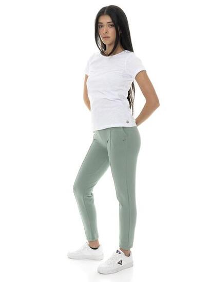 Dames non-fleece katoenen broek met Leone Basic plooi
