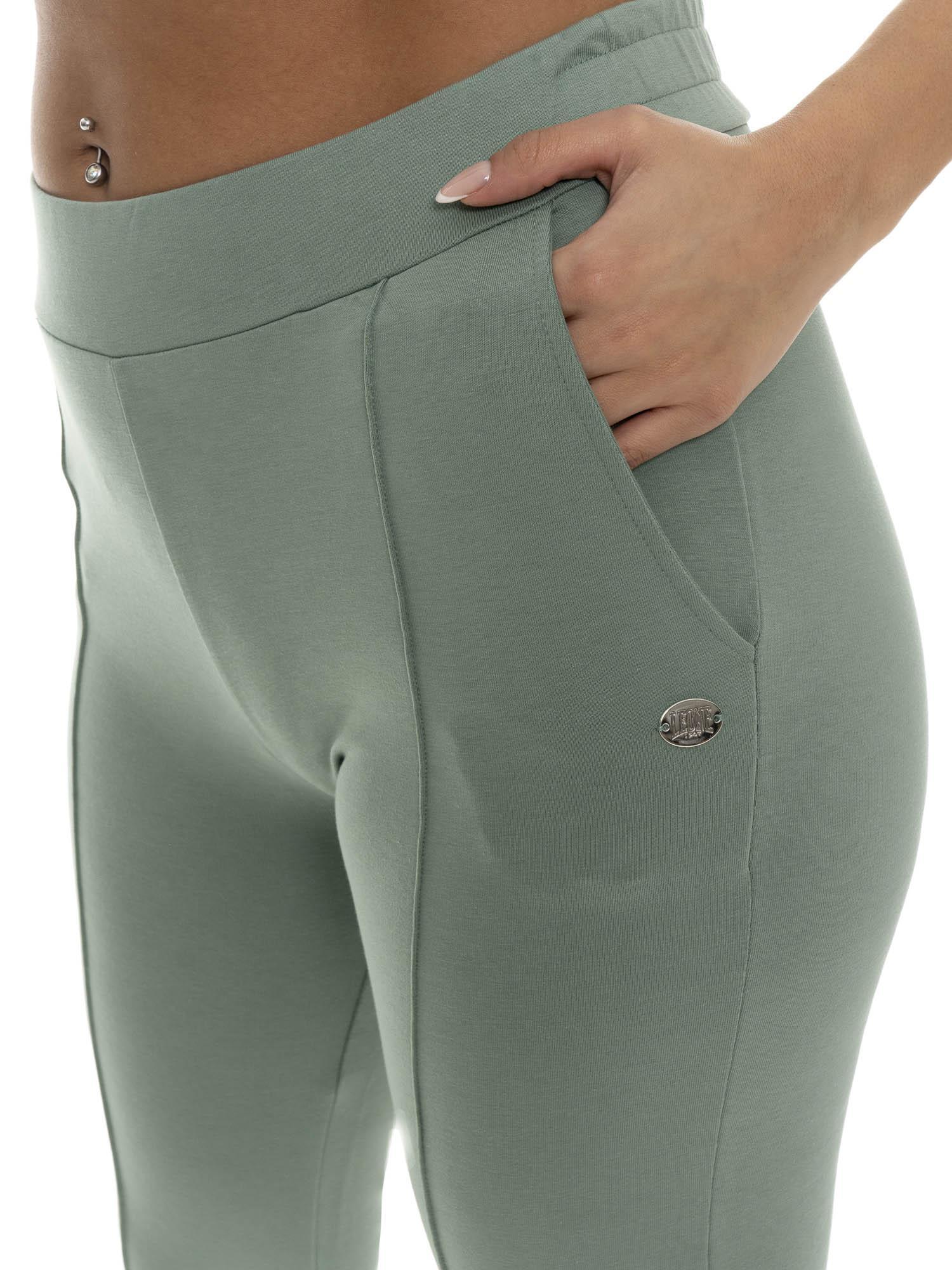 Dames non-fleece katoenen broek met Leone Basic plooi 3/7