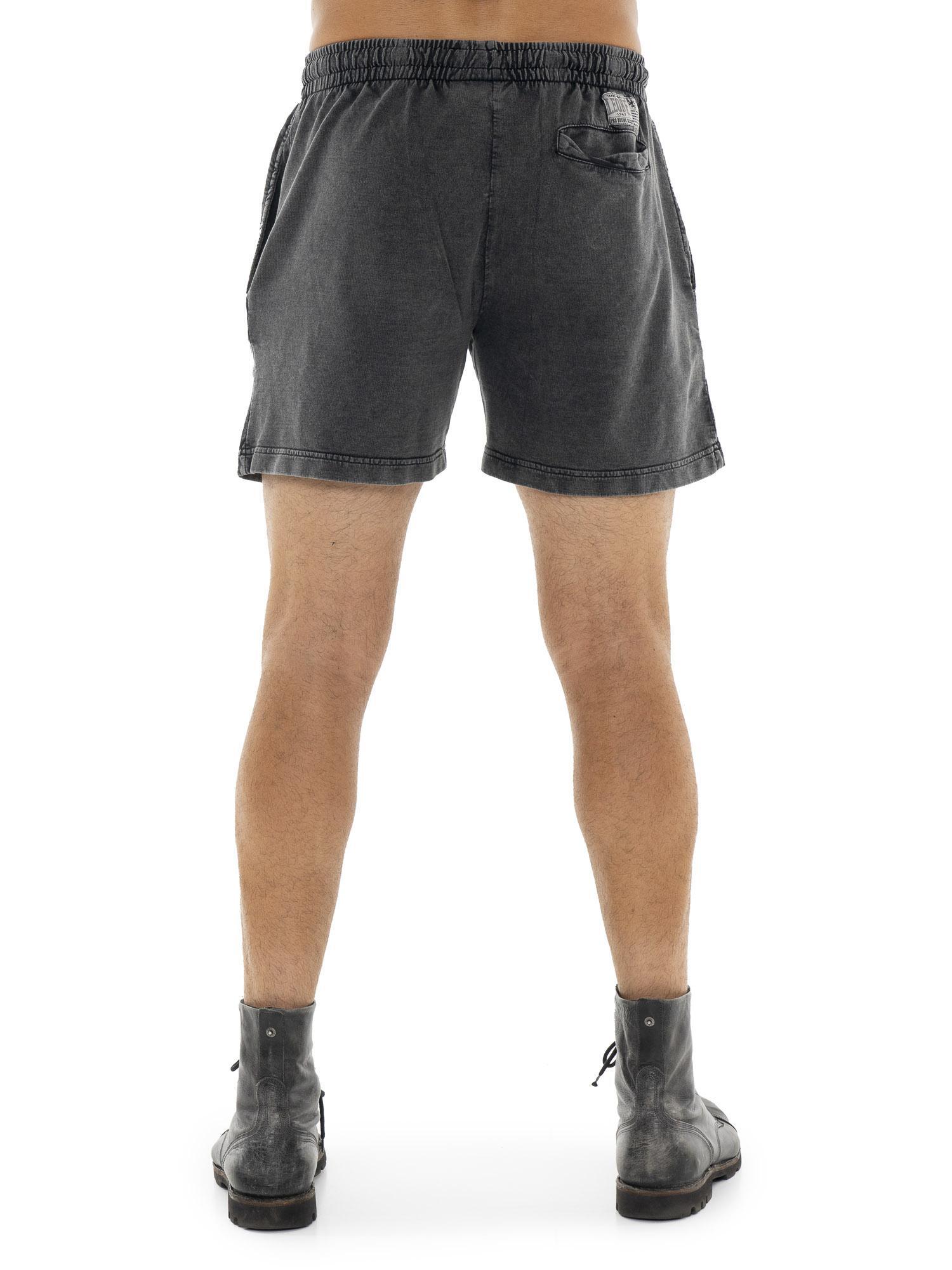 Pantaloncini da uomo non garzato in tessuto lavato Leone Old Wash 4/5