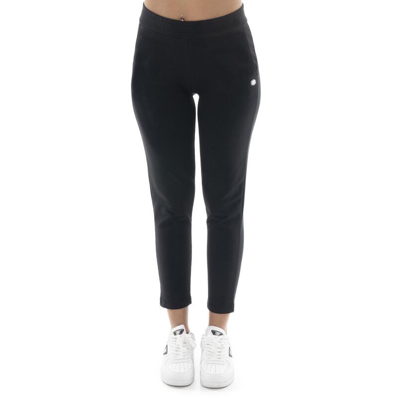 Pantaloni Leone Basic din bumbac, croială dreaptă, pentru femei