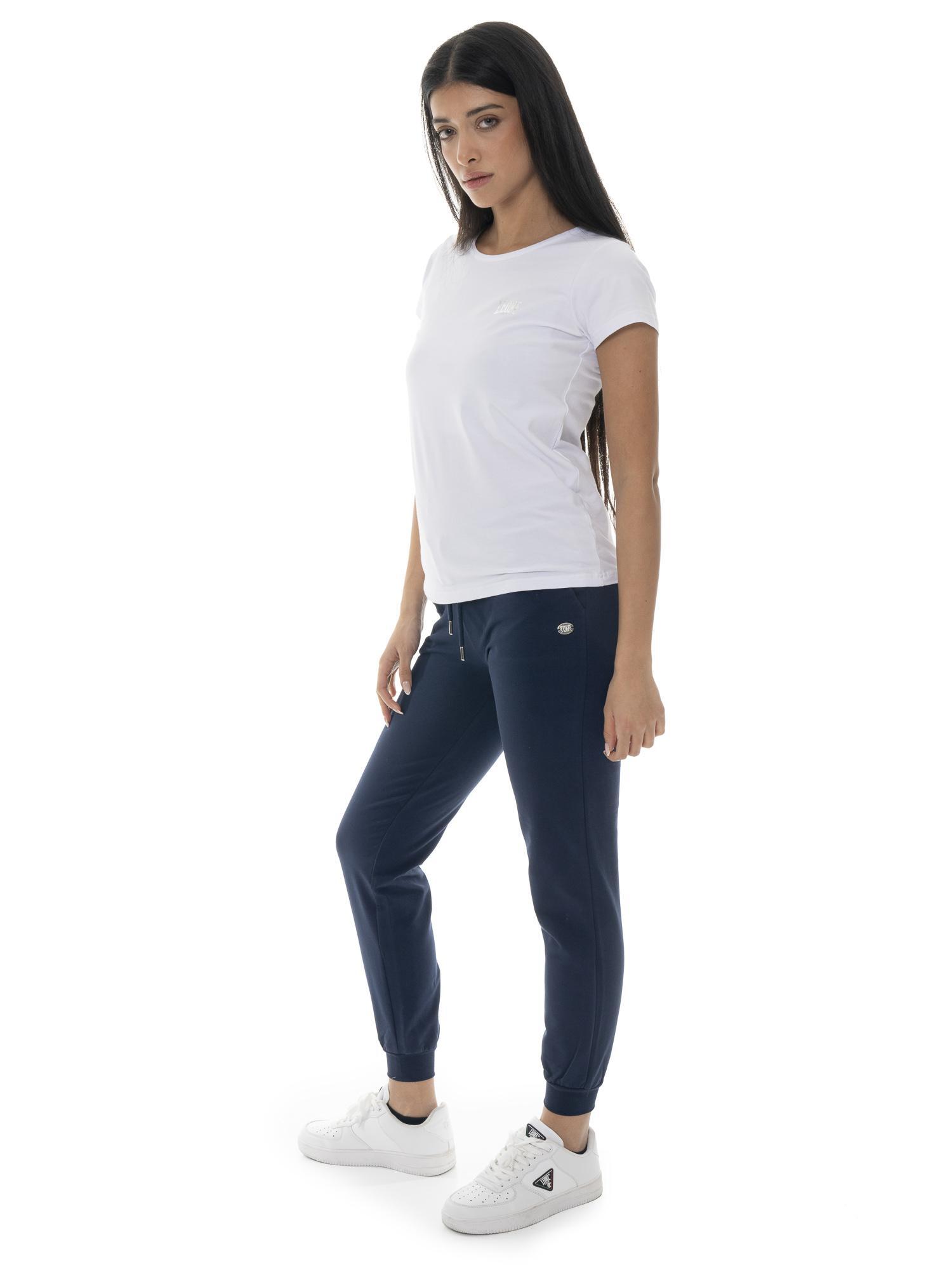 Pantaloni da donna in cotone non felpato con polsini Leone Basic 2/5
