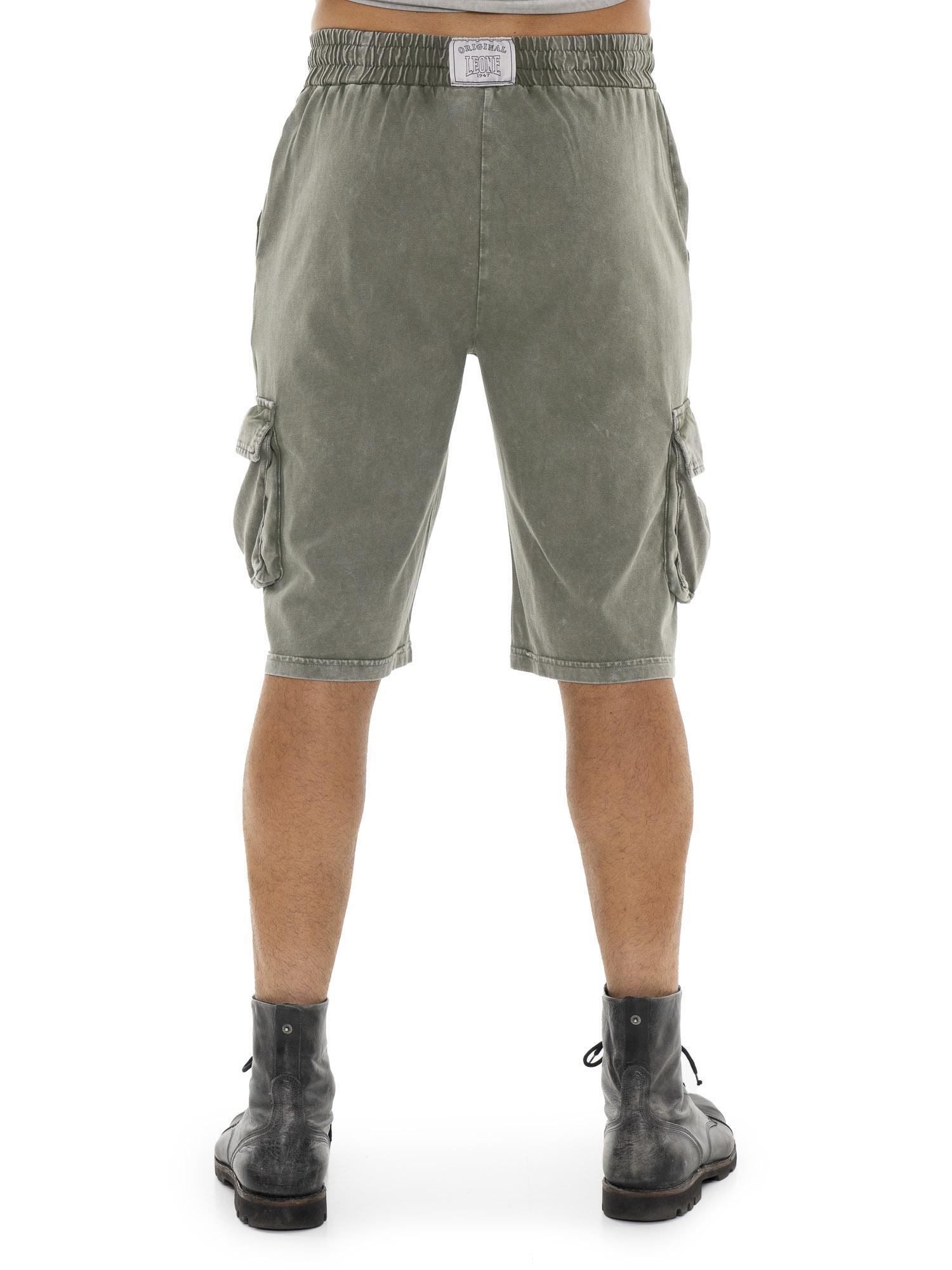 Shorts cargo de hombre en tejido Leone Old Wash 4/5