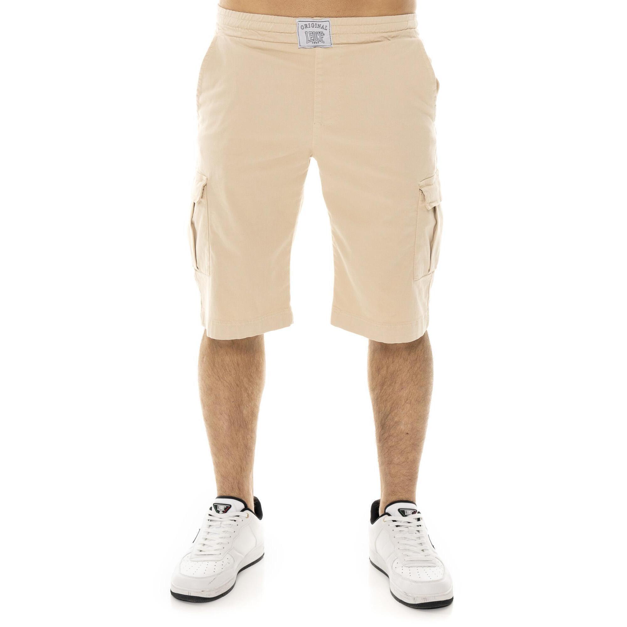 Leone 1947 Apparel - Short Cargo Homme Leone Easy En Sergé Stretch - Shorty De Running - Beige - Decathlon