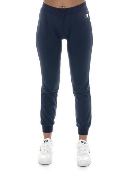 Pantaloni da donna in cotone non felpato con polsini Leone Basic