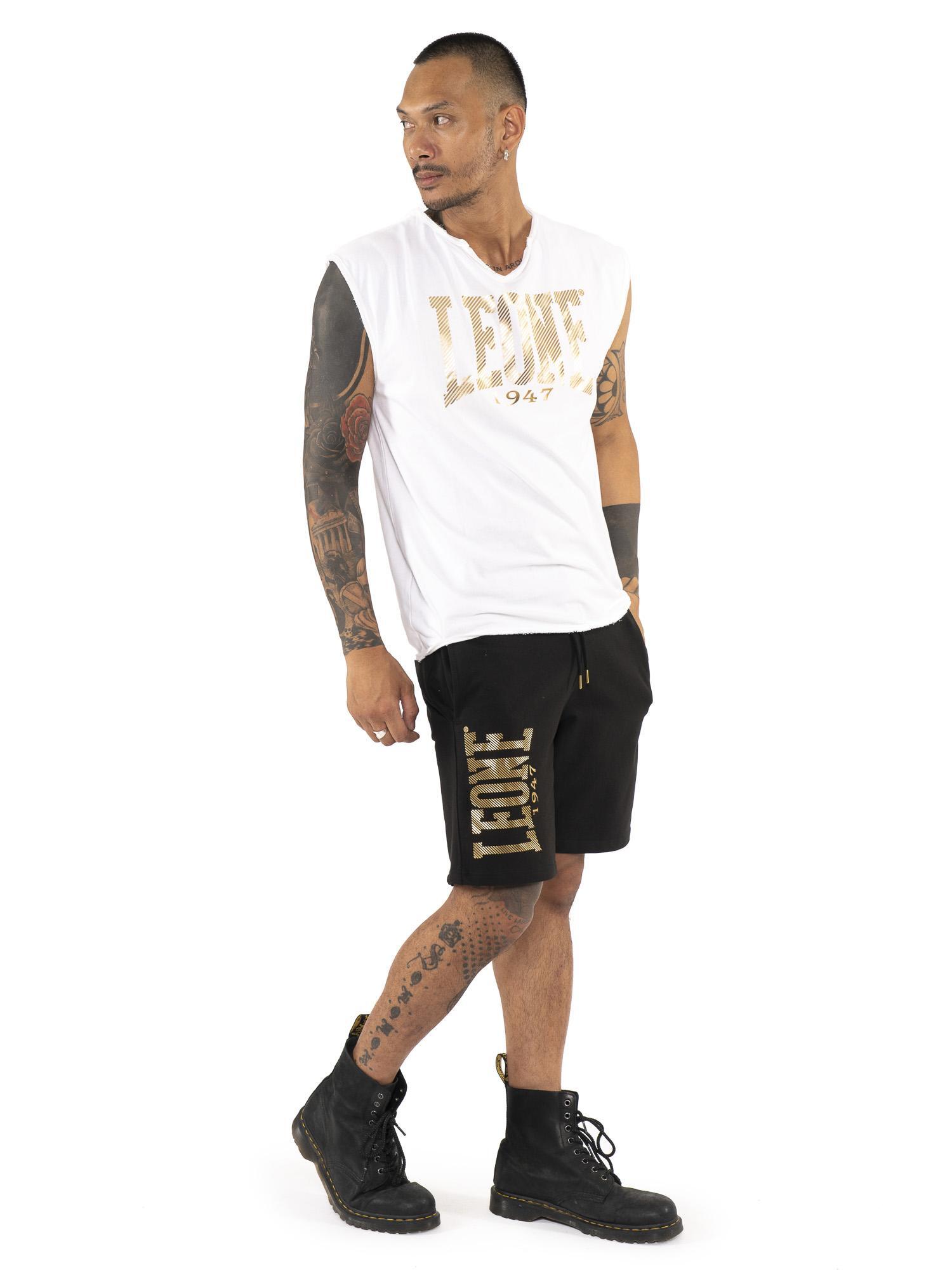 Pantaloncini da uomo in cotone non garzato Leone Stripe Gold 2/5