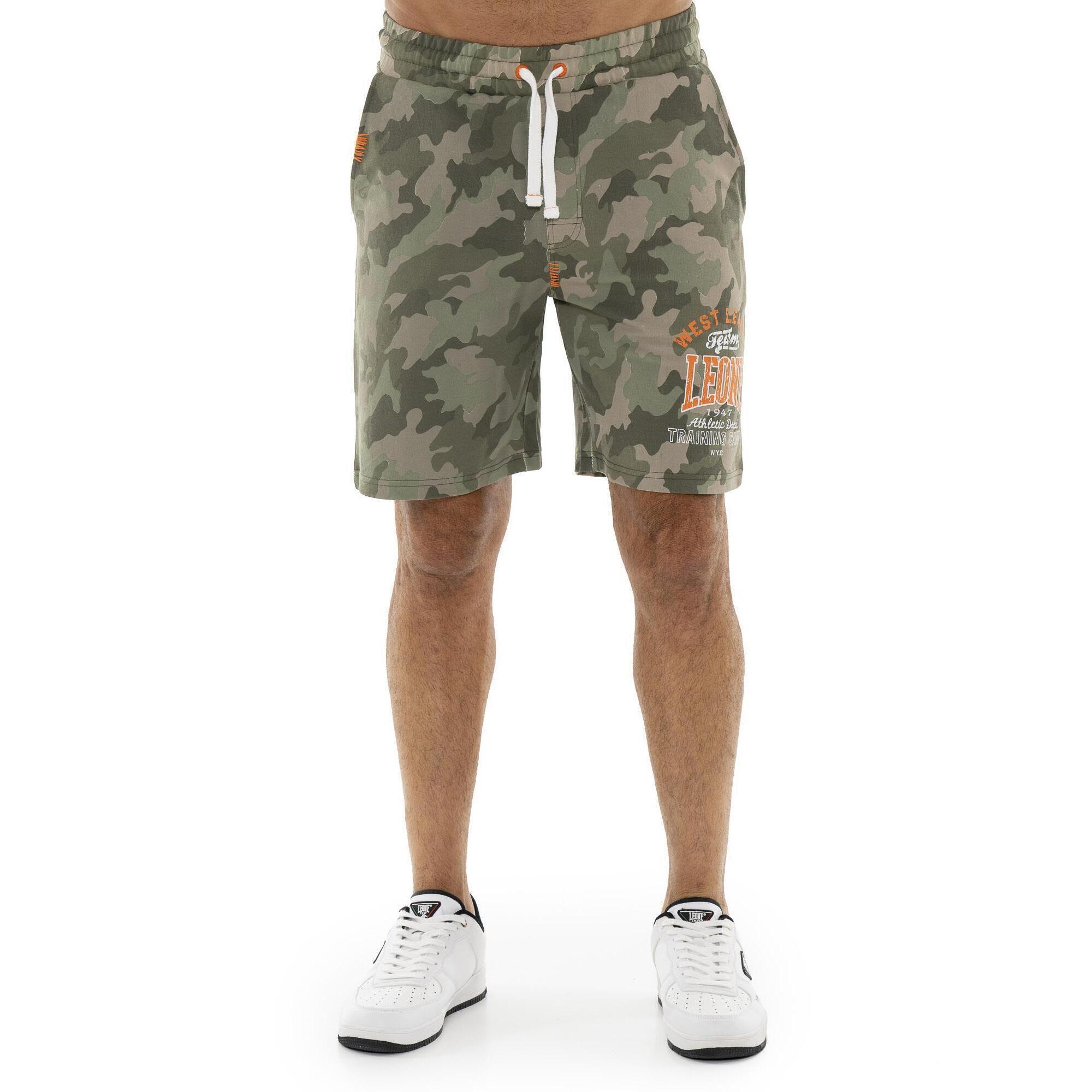 Leone 1947 Apparel - Short Homme En Coton Leone Military 1947 - Shorty De Running - Marron|vert - Decathlon