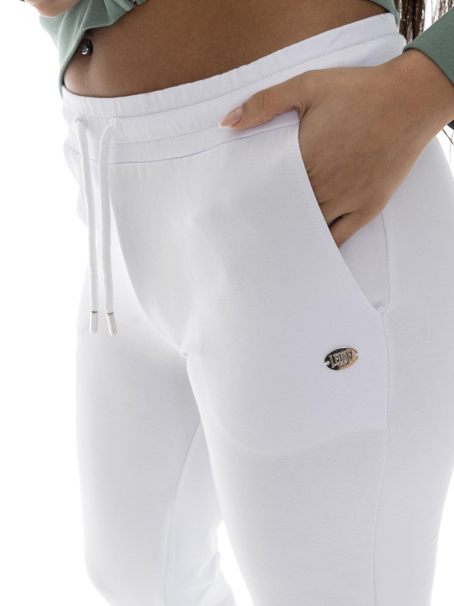 Damenhose aus Fleece-Baumwolle mit Bündchen von Leone Basic 4/7