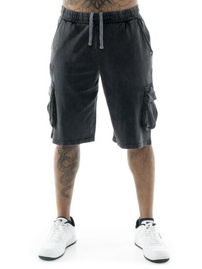 Short cargo pour hommes en tissu Leone Old Wash