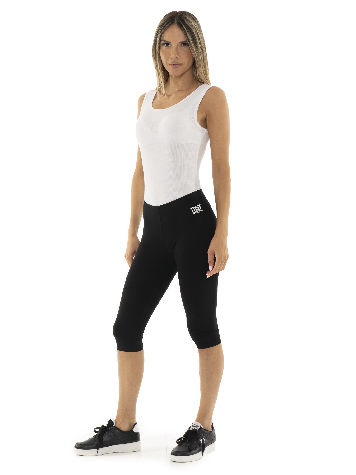 Leggings da donna pinocchietto in cotone elasticizzato Leone Basic 2/7